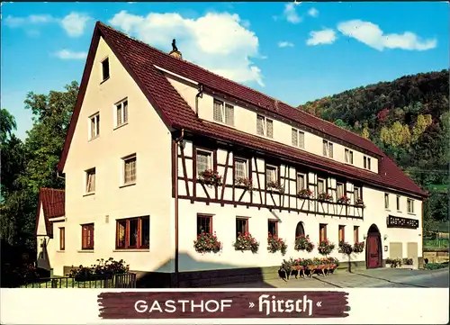 Ansichtskarte Bad Ditzenbach Gasthof Hirsch im Ortsteil GOSBACH 1990