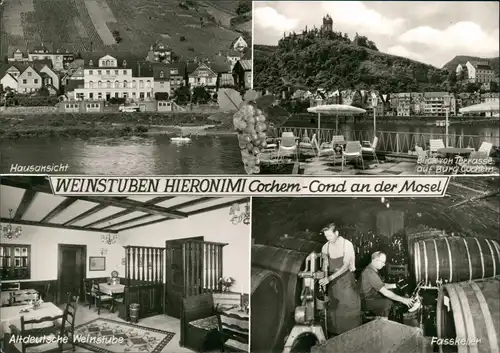 Ansichtskarte Cochem Kochem HOTEL GARNI ,,Weinstuben Hieronimi" - 4 Bild 1970