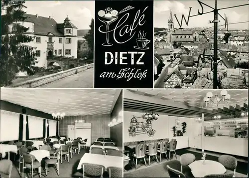 Ansichtskarte Hardheim Café Dietz am Schloß - Mehrbild 1966