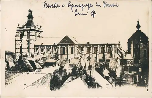 Douai Dowaai Stadt zerstörte Kirche WK1 Militaria 1917 Privatfoto