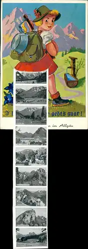 Ansichtskarte Pfronten (Allgäu) Leporello Stadtansichten 1965 Leporello