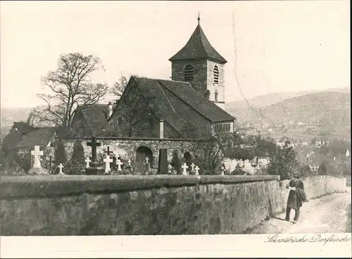 Ansichtskarte Wangen-Stuttgart Schwäbische Dorfkirche 1927/1965 REPRO