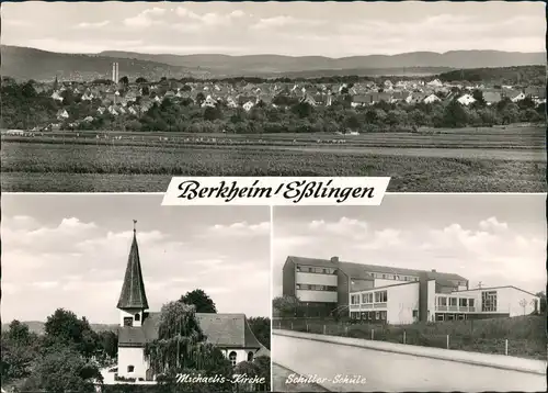 Ansichtskarte Berkheim-Esslingen 3 BIld: Stadt, Schiller Schule 1964
