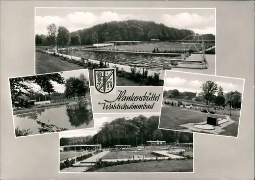 Ansichtskarte Hankensbüttel Waldschwimmbad Mehrbild 1970