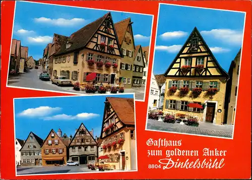 Ansichtskarte Dinkelsbühl Mehrbild Gasthaus zum Anker 1981