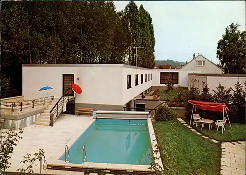 Ansichtskarte Kenzingen Hotel Bauer, Pool 1978