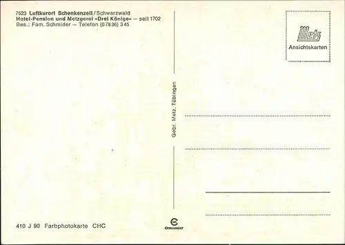 Schenkenzell Hotel-Pension und Metzgerei » Drei Könige« - seit 1702 1978