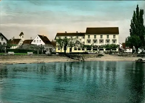 Immenstaad a. Bodensee Gasthof Seehof - colorierte Fotokarte 1966