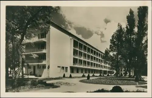 Postcard Balatonlelle Partie am Hotel 1960