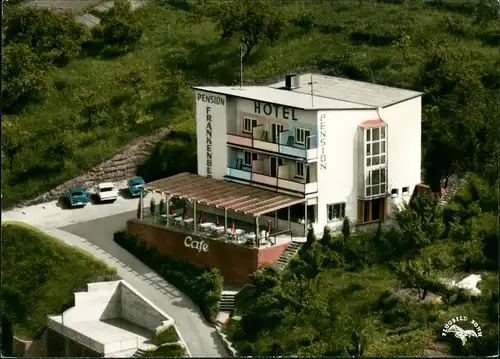 Ansichtskarte Amorbach Luftaufnahme Hotel Pension FRANKENBERG 1960