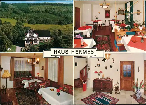 Ansichtskarte Kirchhundem Emlinghausen Sauerland Pension Haus Hermes 1970