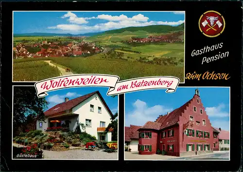 Wolfenweiler (Schallstadt) MB Batzenberg & Gasthaus Pension Zum Ochsen 1975