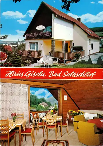 Bad Salzschlirf Reklame Karte Haus Gisela Bes. Fam. Michel, Am Lehnchen 1975
