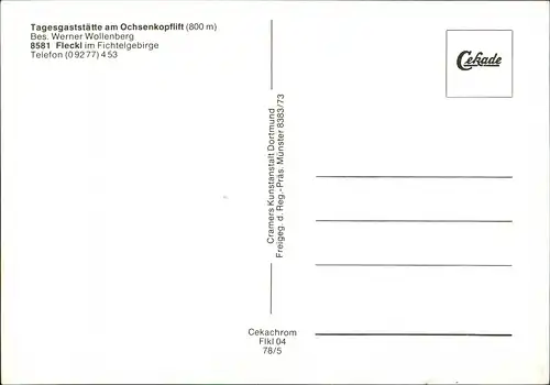 Fleckl-Warmensteinach Tagesgaststätte am Ochsenkopflift Fichtelgebirge 1978