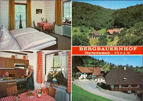 Oberharmersbach Reklame Karte Bergbauernhof A. Lehmann Jedensbach-Berg 1975