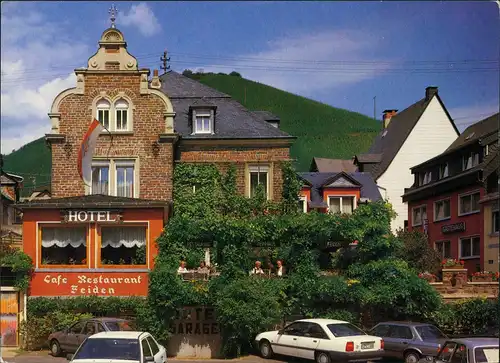 Ansichtskarte Ediger-Eller Autos ua. Opel am Hotel Weinhaus Feiden 1980