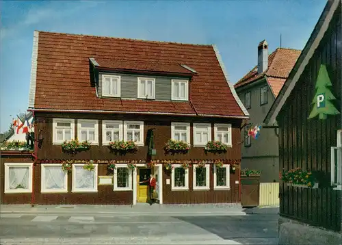 Ansichtskarte Braunlage Hotel Zur Tanne mit Gästehaus, Harz-Hotel 1975