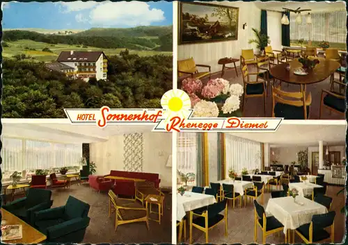 Nordeck (Rhenegge) Hotel Restaurant SONNENHOF Rhenegge Kreis Waldeck 1961