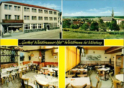 Waldbrunn (Unterfranken) Gasthof Waldbrunner Hof Inh. Fuchs 4 Ansichten 1970