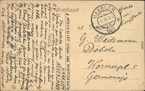 Ansichtskarte  Straßenpartie - Schäfer und Schafe 1923 