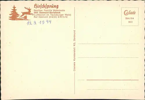 Berlebeck-Detmold Gasthaus Hirschsprung, Auto Autos ua. VW Bulli & Käfer 1968