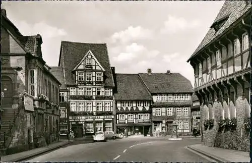 Ansichtskarte Bad Gandersheim Marktplatz - VW Käfer 1962