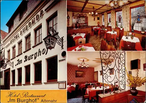 Altenahr Hotel-Restaurant Im Burghof Mühlengasse Innen & Außen 1970