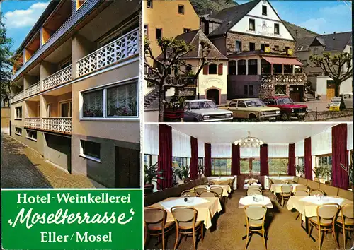 Ediger-Eller Hotel Weinkellerei Moselterrasse Bes. Conzen Mehrbild-AK 1976