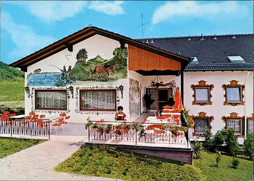 Aschbach-Schlüsselfeld Pension „Drel Franken Eck" bemalte Unterkunft,   1970