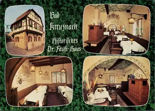 Bad Kreuznach Historisches Dr. Faust-Haus, Gastwirtschaft Innen & Außen 1965