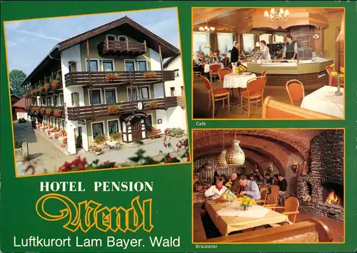 Lam (Oberpfalz) Hotel Pension Wendl Marktplatz Innen- & Außenansichten 1975