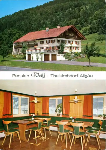 Thalkirchdorf-Oberstaufen Pension Weiß Bes.: Rupert Weiß, Innen- &   1975