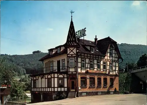 Mühlhausen-Mühlhausen-Ehingen Gasthof Albaufstieg Außenansicht Fachwerkhaus 1975