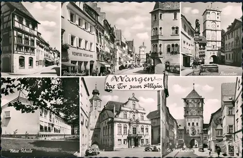 Ansichtskarte Wangen MB: Straße, Rathaus 1966