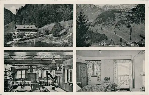 Ansichtskarte Oberaudorf Café u. Pension Dörfl 1955