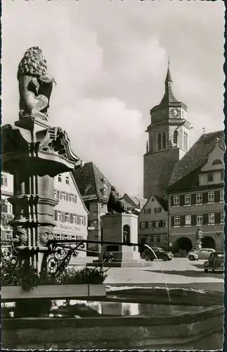 Ansichtskarte Weil der Stadt Marktplatz VW Käfer Beetle 1961