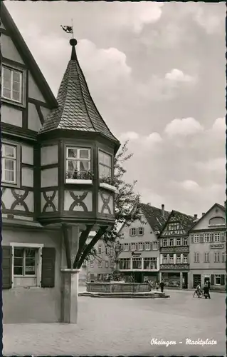 Ansichtskarte Öhringen Marktplatz - Geschäfte 1963