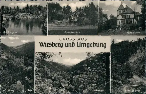 Ansichtskarte Wirsberg (Oberfranken) Grundmühle, Sanatorium, Umland 1962