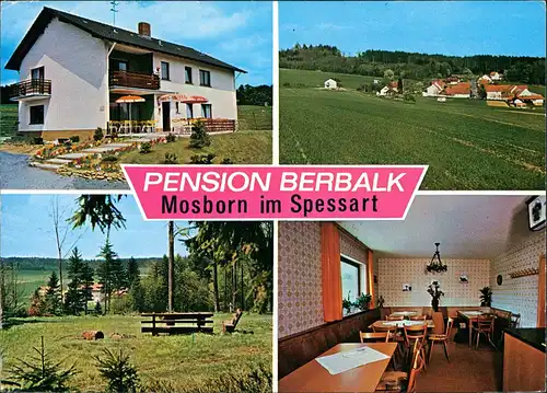 Flörsbach (Flörsbachtal) Pension KARL BERBALK Ortsteil Mosborn 1978