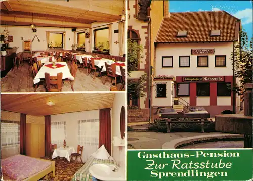 Sprendlingen (Rheinhessen) Gasthaus Pension Zur Ratsstube Marktplatz  1975