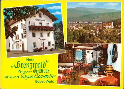Bayerisch Eisenstein Hotel Grenzwald Pension Bes. Franz Liebl Innen & Außen 1970