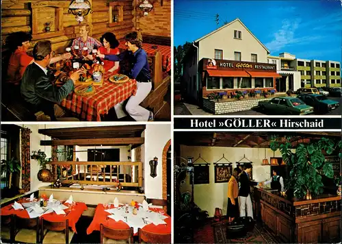Hirschaid Hotel Restaurant Göller Inh. Werthmann, Innen Mehrbild-AK 1970