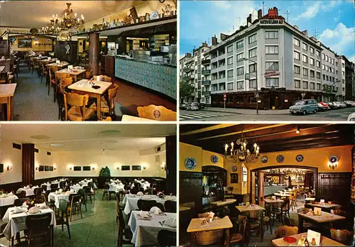 Düsseldorf Reklame Karte Hotel Stadt-Küche IM TÖNNCHEN 1970