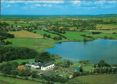 Owschlag Okslev Förster-Haus am See Hotel Pension v. Flugzeug aus 1970