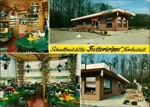 Nordhastedt Schnellraststätte Futterkrippe Inh. Voß, Innen & Außen 1970