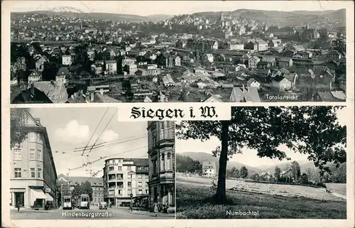 Ansichtskarte Siegen Stadt, Hindenburgstraße, Numbachtal 1956