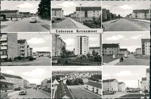 Ansichtskarte Uetersen MB: Straßen, Hochhäuser, VW Käfer 1967