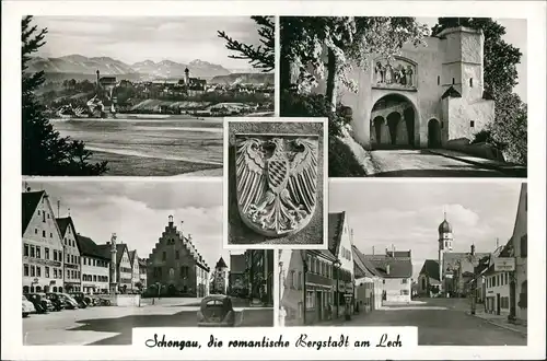 Ansichtskarte Schongau Stadt, Markt, Straße 1962