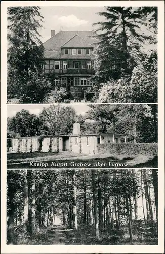 Ansichtskarte Grabow-Lüchow (Wendland) 3 Bild. Stadtansichten, Haus 1965