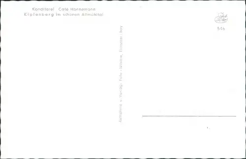 Ansichtskarte Kipfenberg MB: Conditorei Hannemann 1964